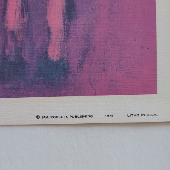 Aldo Luongo 1976 Numbered Lithograph 5X7 “Friendship is Called Eva” boy girl art - Picture 9 of 12